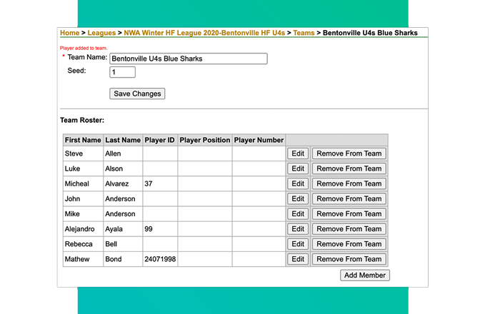 Roster Management with EZFacility's EZLeagues